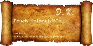 Deuch Krisztián névjegykártya